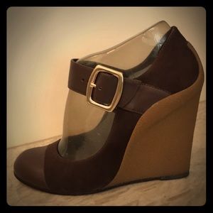 Kors Brown Suede Wedge Heels